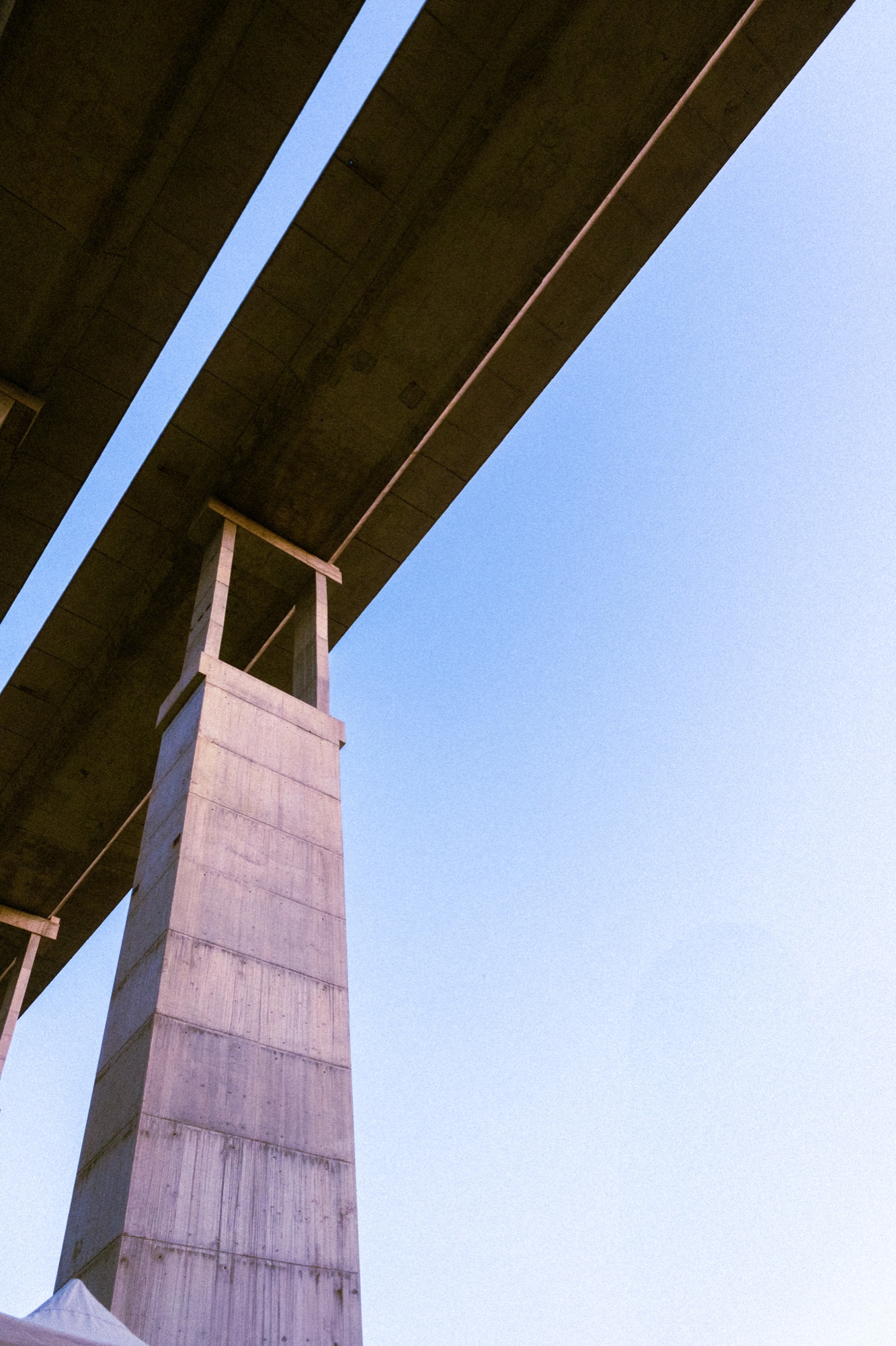Concrete highway bridge, architectural perspective
